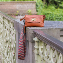 Bear Design Bag strap arrow blauw rood cognac