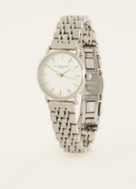 My Jewellery horloge | rond horloge met kleine witte wijzerplaat zilver