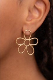 My Jewellery oorbellen studs open bloem goud