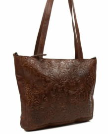 Bear Design shopper 'Fiore' | cognac flora