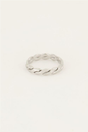 My jewellery ring | zilver iconic ring gevlochten.*