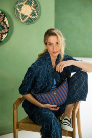 Pip Studio Freya Half Moon Cross Body Bag Stripe Blue