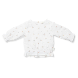 Little Dutch blouse lange mouw mousseline white meadows