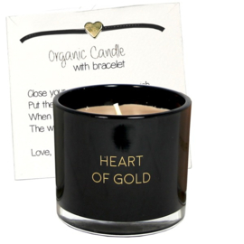 My Flame geurkaars met wens-armband - Heart of gold - Warm Cashmere