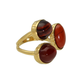 Camps & Camps ring Mixed gem ring carneool