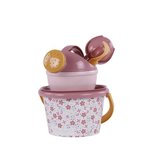Little Dutch Strandset pink flowers roze