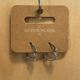 Go Dutch Label oorbellen | ring steentjes zilver