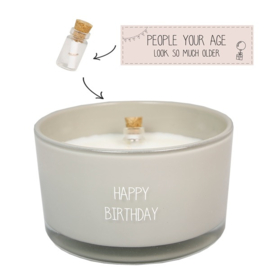 My Flame flessenpost kaars - happy birthday - fig's delight