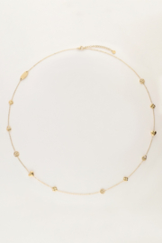My Jewellery ketting lang met hartjes en klaver goud