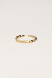 My jewellery verstelbare ring Vintage met grote twist goud
