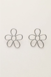 My Jewellery oorbellen studs open bloem zilver