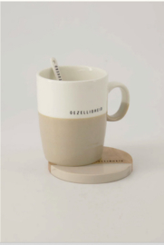 Zusss theemok gezelligheid wit/zand