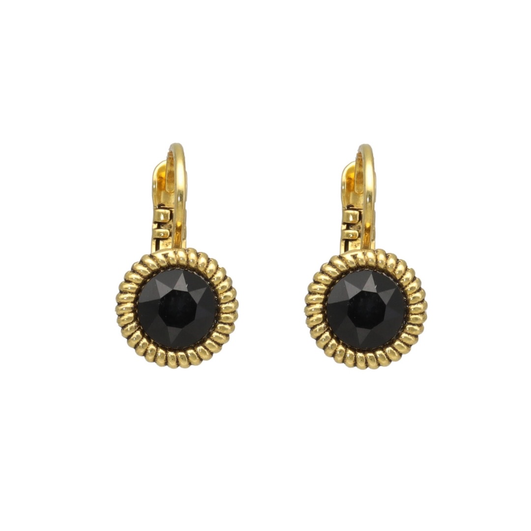 Camps & Camps oorbellen Swarovski Jet Black