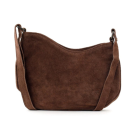 Bear design suede schoudertasje 'Tamara' choco