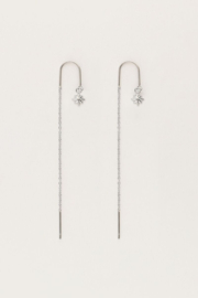 My jewellery Doortrek oorhangers met ster zilver