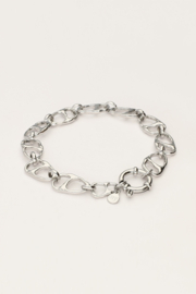My jewellery armband schakel met ronde sluiting zilver