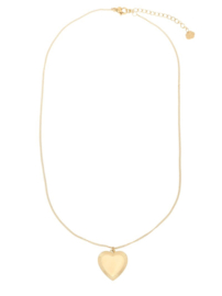 rose en camellia ketting met hart