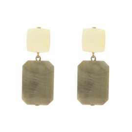 Camps & Camps oorbellen cubes lichtgrijs