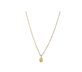 solid gold ketting joia lang bruine agaat