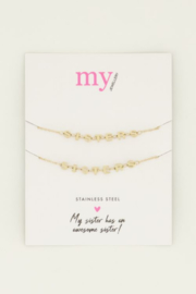 My Jewellery armbanden | set sisters goud