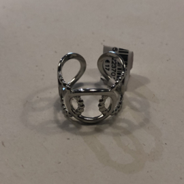 My Jewellery ring | verstelbaar rondjes zilver.