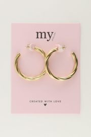My Jewellery oorbellen chunky twist hoops goud