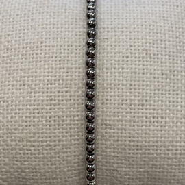 my jewellery armband | zilveren kralen op elastiek diversen*