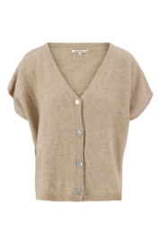 zusss v-hals vestje in melange garens