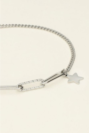 my jewellery armband met sterbedel zilver *