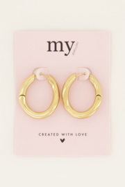 My Jewellery oorbellen | oorringen met twist goud