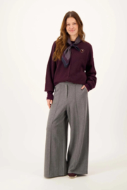 zusss vest met broche burgundy