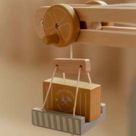 Little Dutch Houten hijskraan Treinbaan