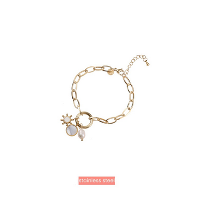 Go Dutch Label armband Parel hanger - 14K