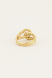 My jewellery ring | goud iconic ring met lus.