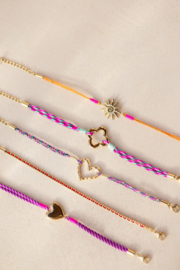 MyJewellery Sunrocks touw armbandje hartje