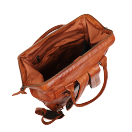 Bear Design rugzak met beugelsluiting 'Jurian' cognac