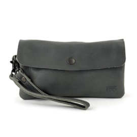 Bear Design Clutch/Mini schoudertasje 'Lydia' charcoal