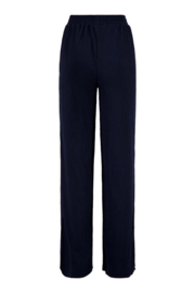 zusss broek van crinkle stof donkerblauw