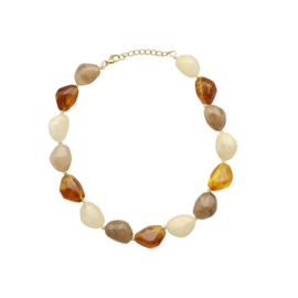 Camps & Camps ketting Hollywood Glamour Gem Necklace beige