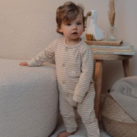 Little Dutch eendelige pyjama - Zand - Gestreept