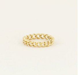 My Jewellery ring | ring kleine schakels goud mt 16.