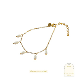 Go Dutch Label armband Lots of Pearls Bracelet goud