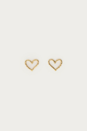 My Jewellery Oorbellen studs open hart goud