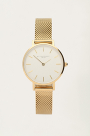 My Jewellery Rond horloge witte wijzerplaat goud