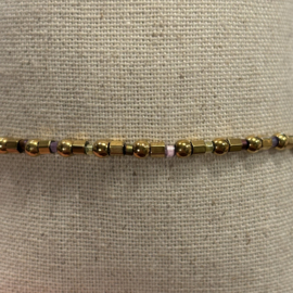 My jewellery stretch armband met kralen goud
