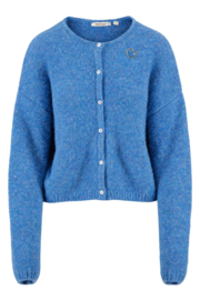 zusss vest met broche ocean blauw