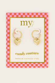 My jewellery oorbellen | goud candy couture hearts