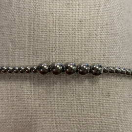 My jewellery stretch armband met kralen zilver