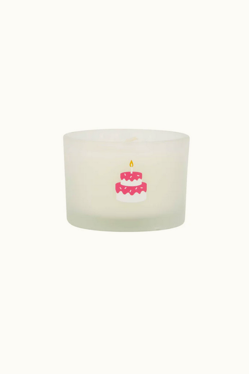 Zusss geurkaars glas taart wit/roze