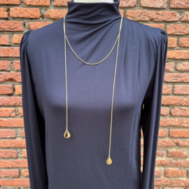 rose en camellia ketting met druppel